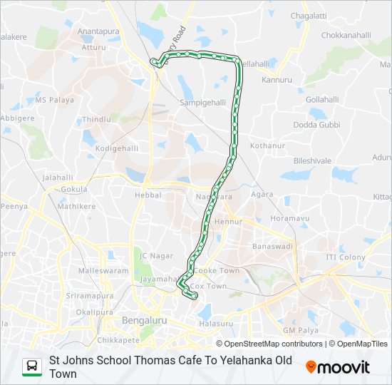 290-E STJHS-YLKOT Bus Line Map
