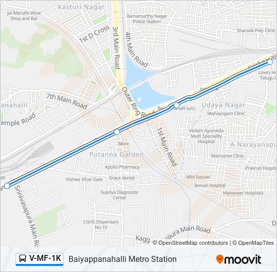 V-MF-1K bus Line Map