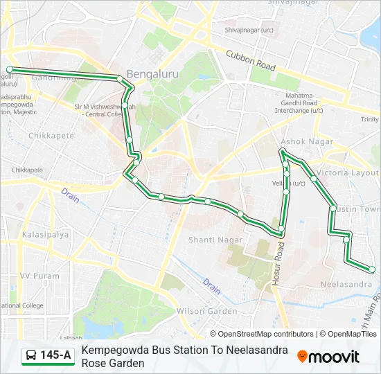 145-A Bus Line Map