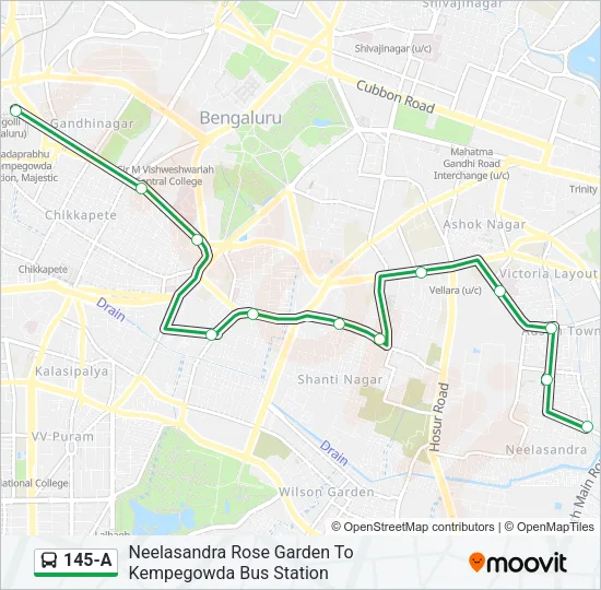 145-A Bus Line Map