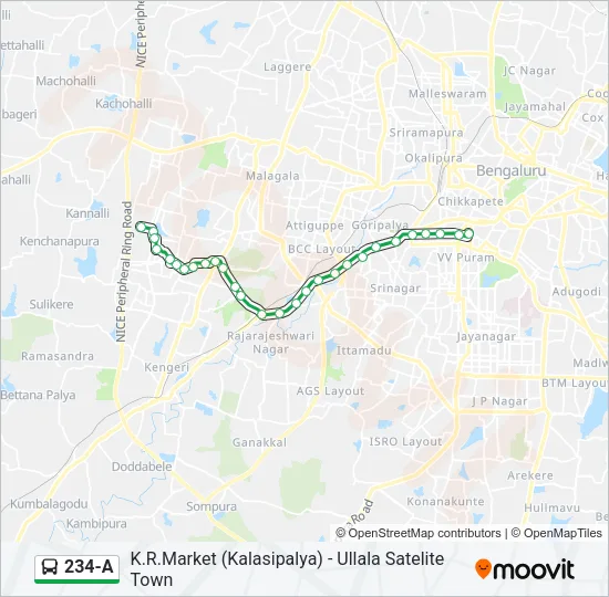 234-A Bus Line Map