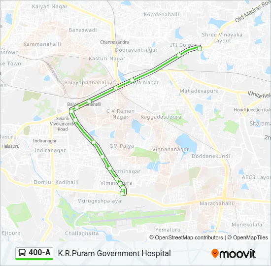 400-A Bus Line Map