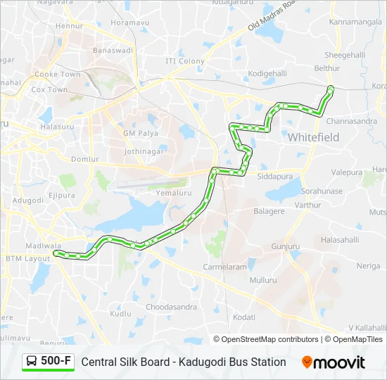 500-F Bus Line Map
