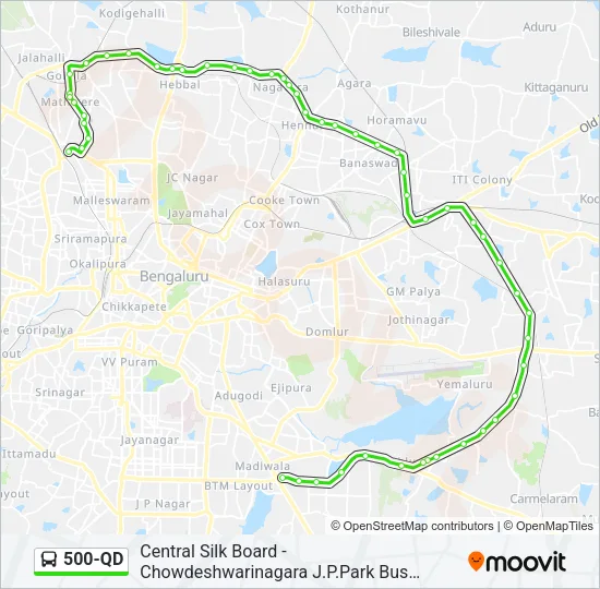 500-QD Bus Line Map