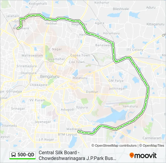 500-QD Bus Line Map
