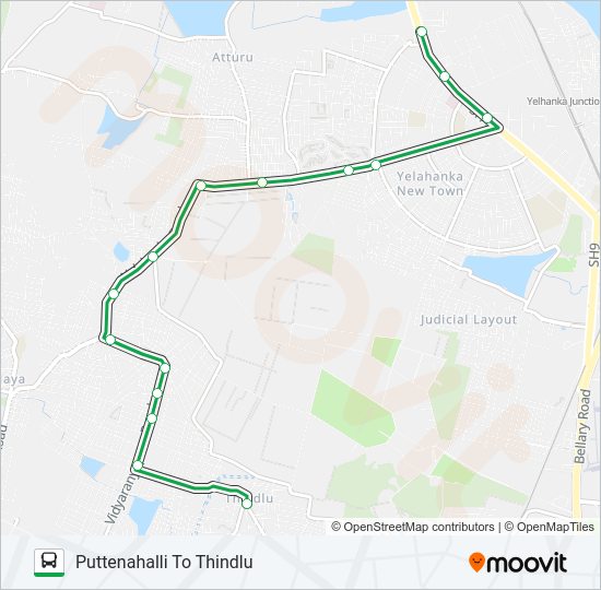 401-B PTH-VRP-TDL Bus Line Map