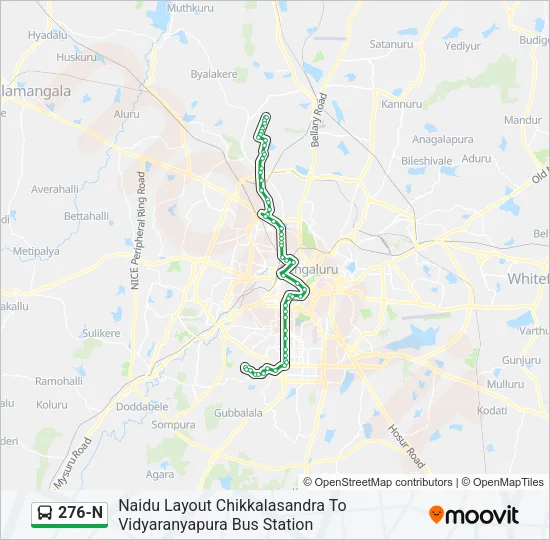 276-N Bus Line Map