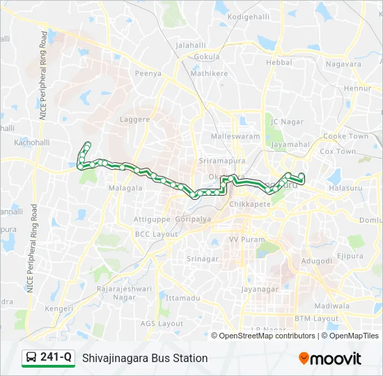 241-Q Bus Line Map