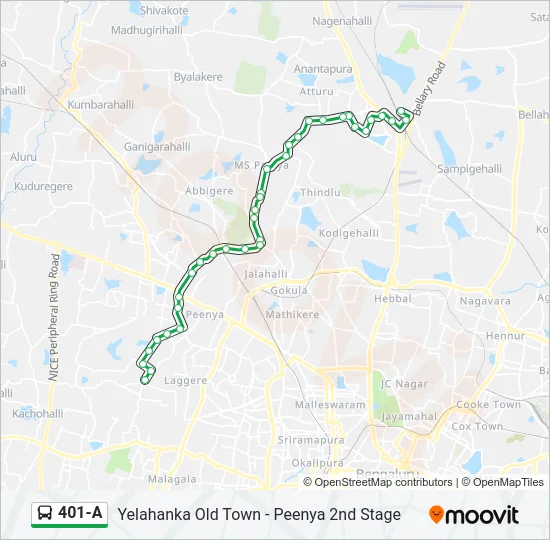 401-A Bus Line Map