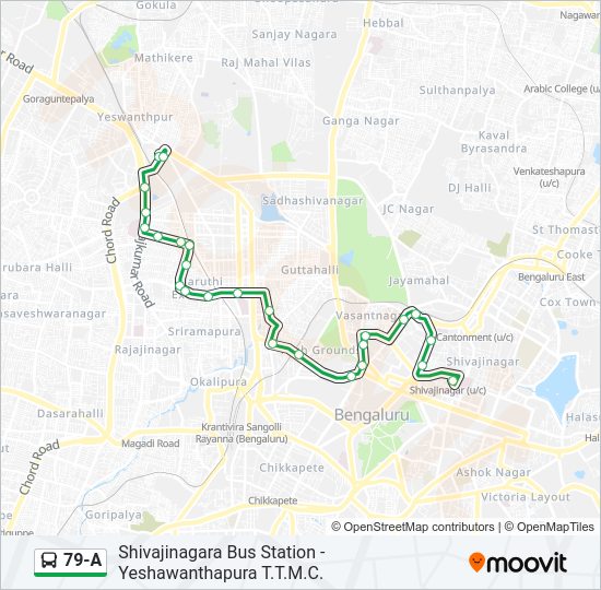 79-A bus Line Map