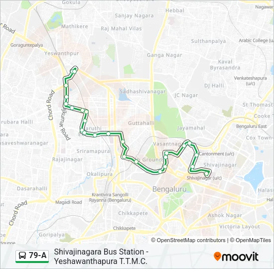 79-A Bus Line Map