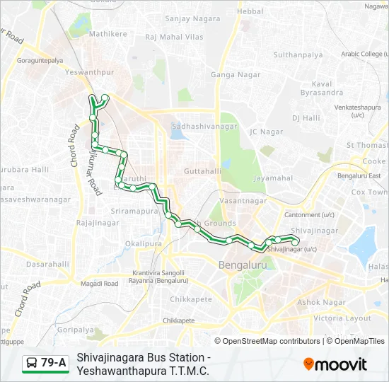 79-A Bus Line Map