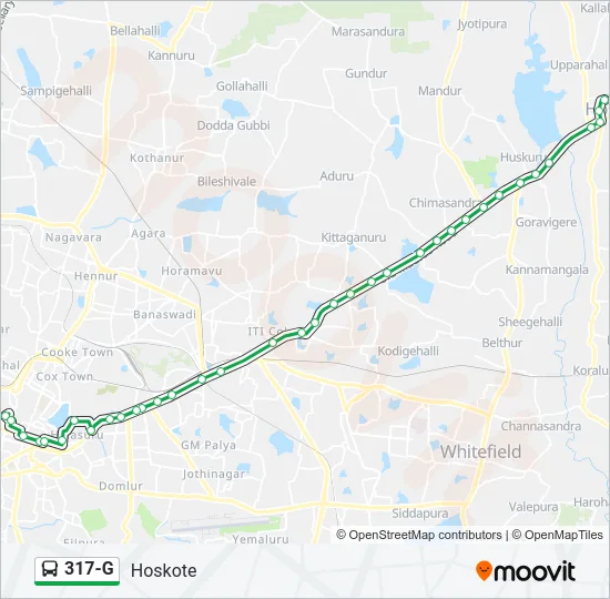 317-G Bus Line Map