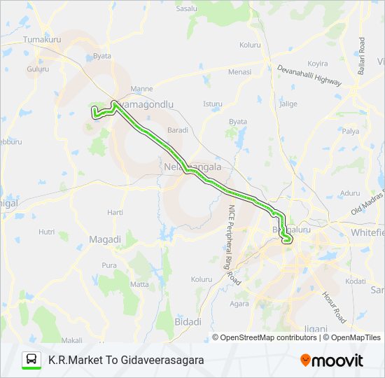 258-M KMT-GVS bus Line Map