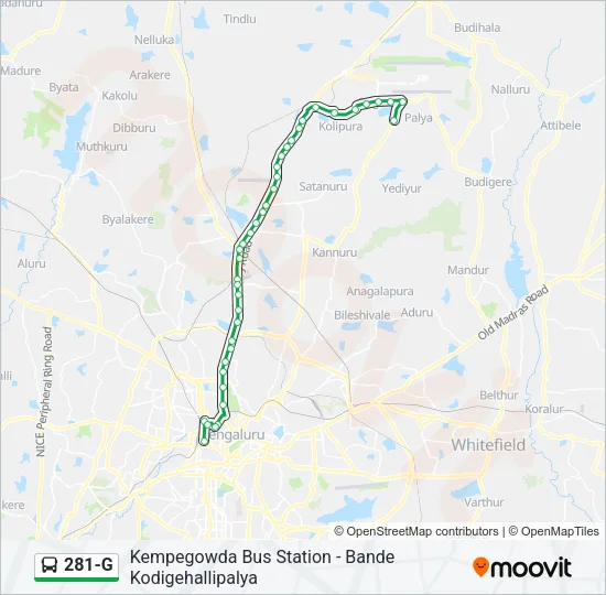 281-G Bus Line Map
