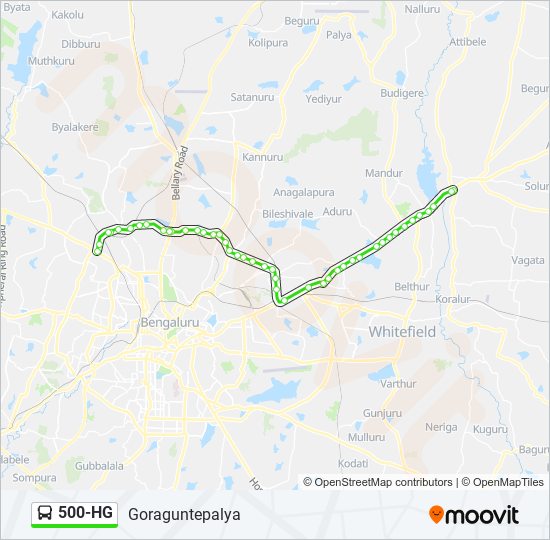 500-HG bus Line Map