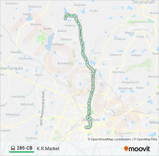 285-CB Bus Line Map