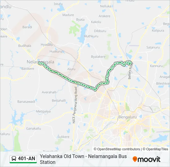401-AN Bus Line Map