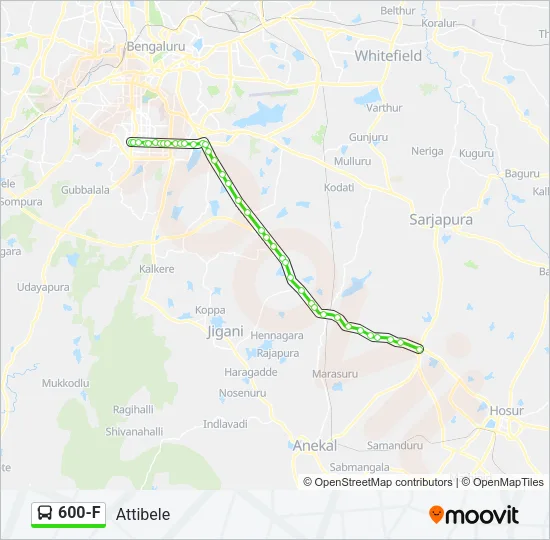 600-F Bus Line Map