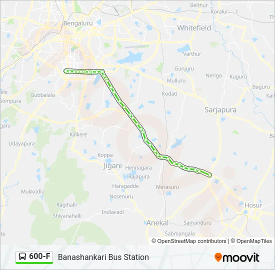 600-F Bus Line Map