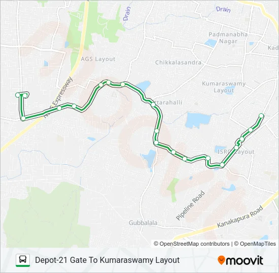 15-E D21G-KML Bus Line Map
