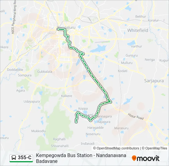 355-C Bus Line Map
