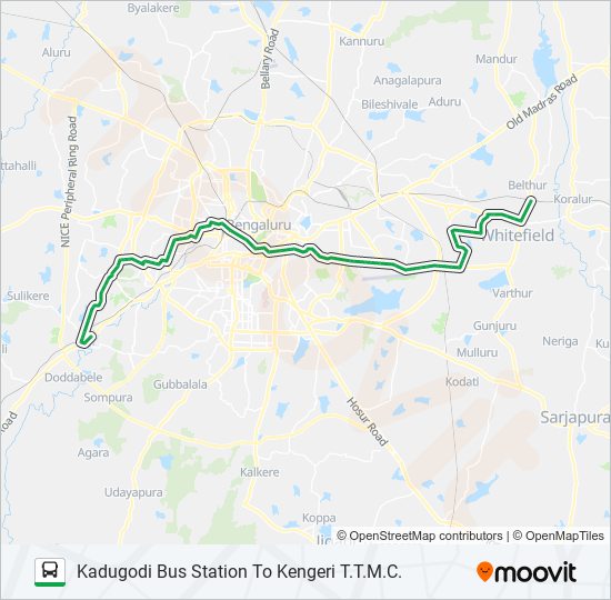 335-N KDG-KGR bus Line Map