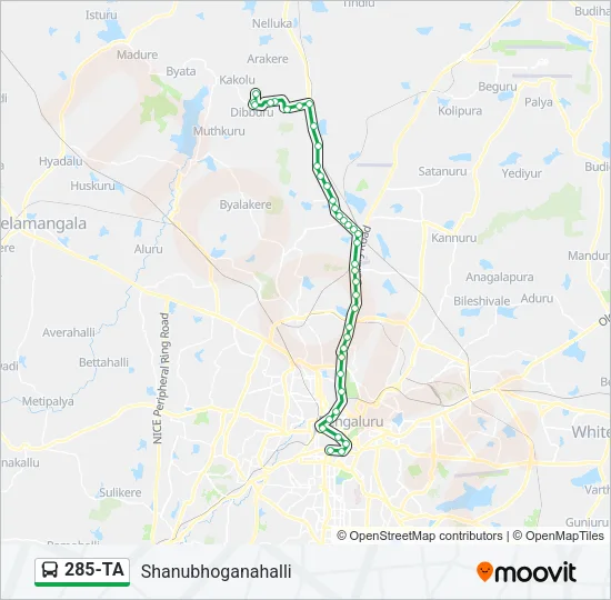 285-TA Bus Line Map