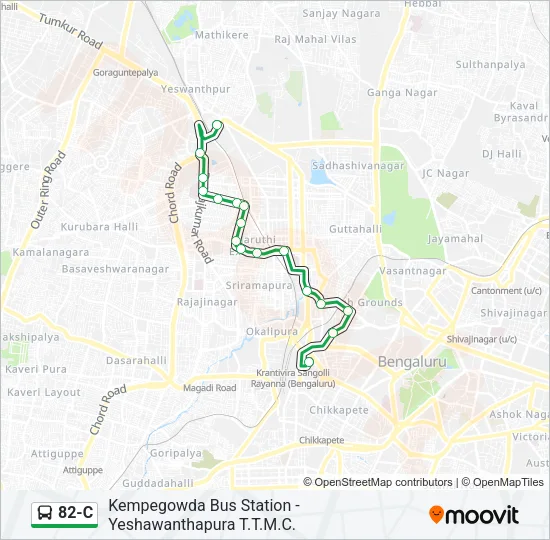 82-C Bus Line Map