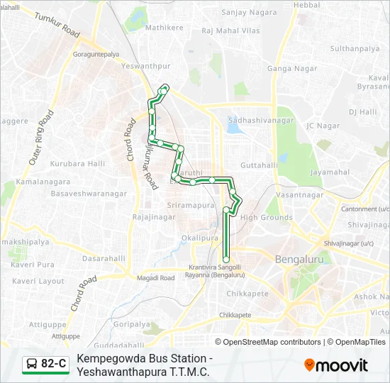 82-C Bus Line Map