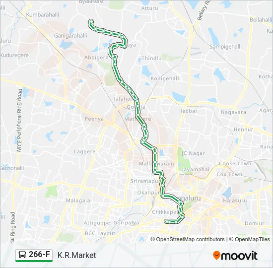 266-F Bus Line Map