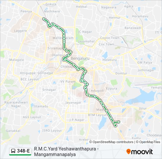 348-E bus Line Map