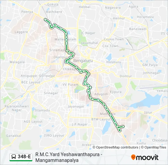 348-E Bus Line Map