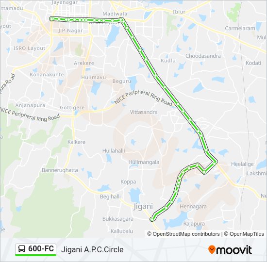 600-FC bus Line Map