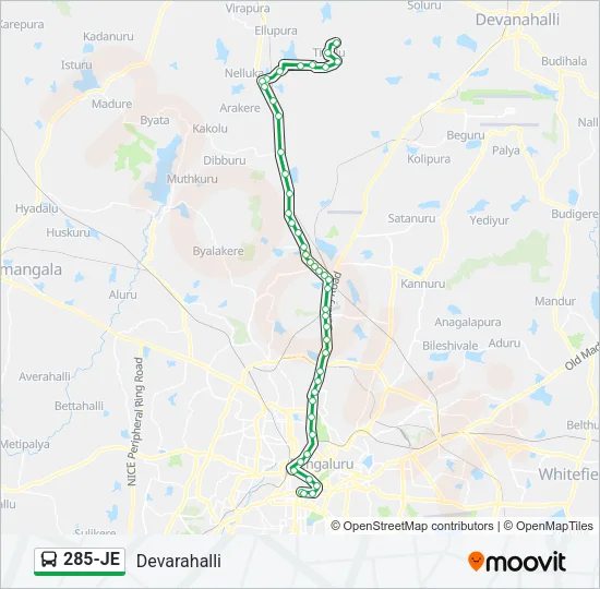 285-JE Bus Line Map