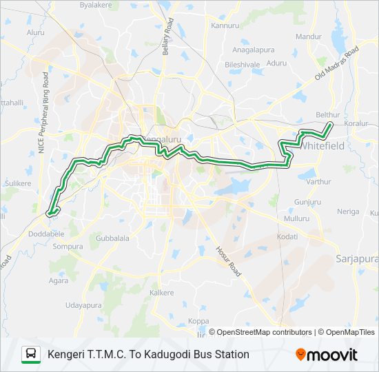 335-N KGR-KDG Bus Line Map