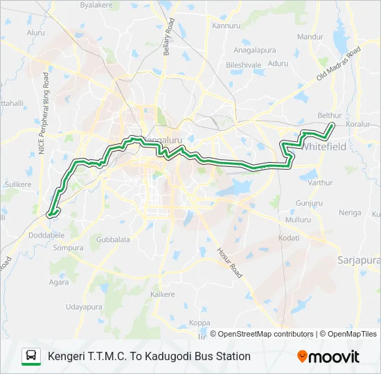 335-N KGR-KDG Bus Line Map