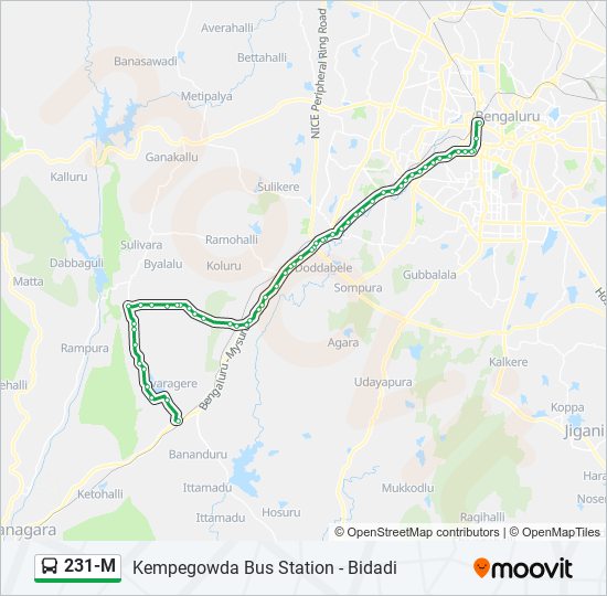 231-M bus Line Map