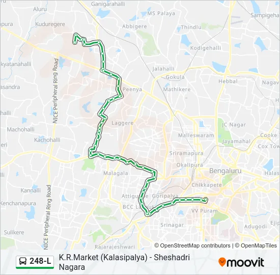 248-L Bus Line Map