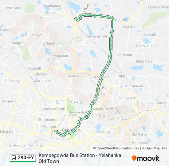290-EY Bus Line Map