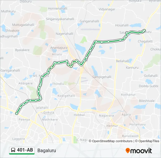 401-AB Bus Line Map
