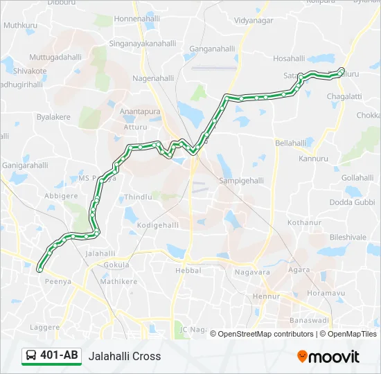 401-AB Bus Line Map