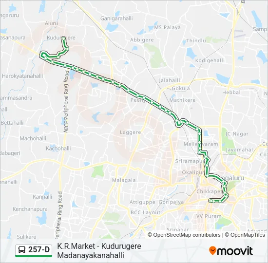 257-D Bus Line Map