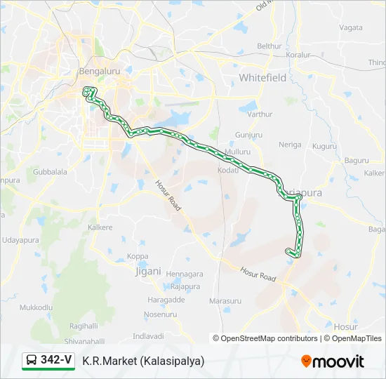 342-V Bus Line Map