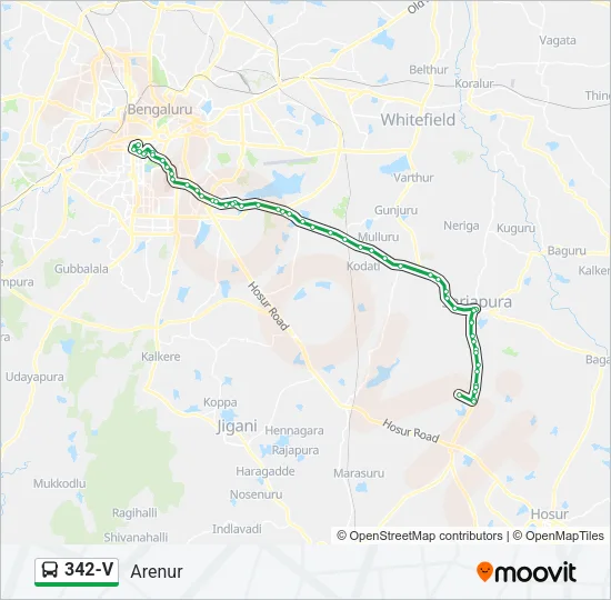 342-V Bus Line Map