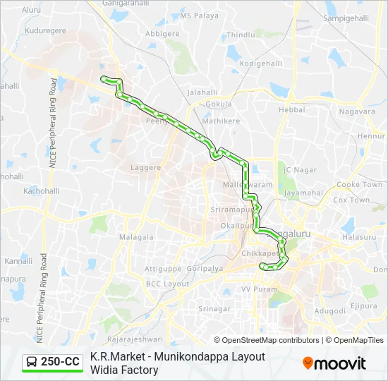 250-CC Bus Line Map