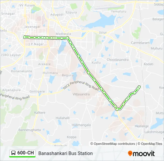 600-CH Bus Line Map