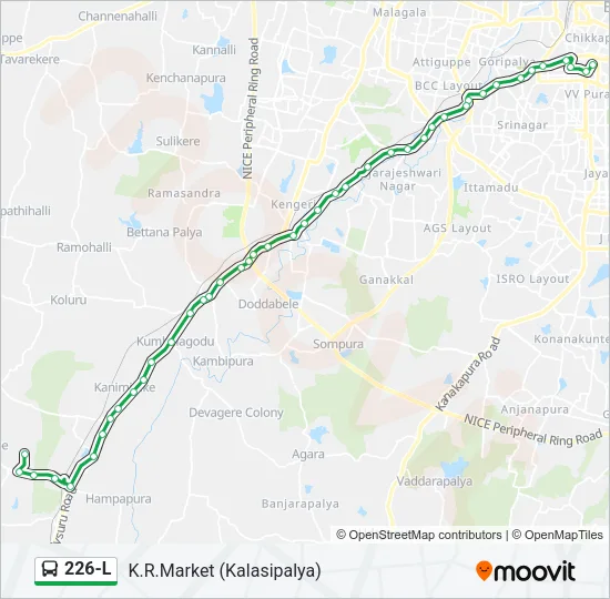 226-L Bus Line Map