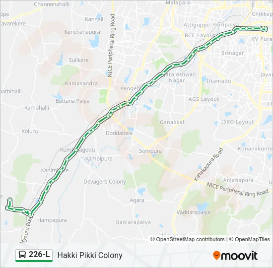 226-L Bus Line Map