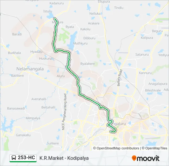 253-HC Bus Line Map